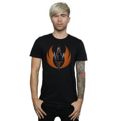 Star Wars Mens Clone Wars Ahsoka Rebel Pose T-Shirt - S, Black