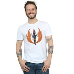 Star Wars Mens Clone Wars Ahsoka Rebel Pose T-Shirt - M, White