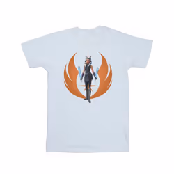 Star Wars Mens Clone Wars Ahsoka Rebel Pose T-Shirt - XXL, White