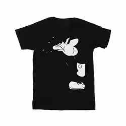 Disney Mens Mickey Mouse Cut T-Shirt - L, Black