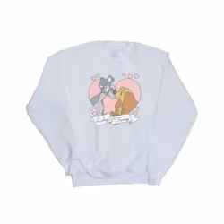 Disney Womens/Ladies Lady And The Tramp Love Sweatshirt - S, White