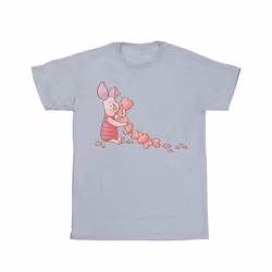 Disney Womens/Ladies Winnie The Pooh Piglet Chain Of Hearts Cotton Boyfriend T-Shirt - S, Sports Grey