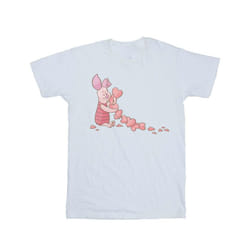 Disney Womens/Ladies Winnie The Pooh Piglet Chain Of Hearts Cotton Boyfriend T-Shirt - XL, White