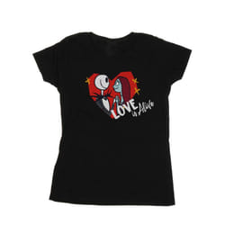 Disney Womens/Ladies The Nightmare Before Christmas Love Is Alive Cotton T-Shirt - L, Black