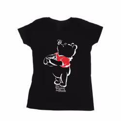Disney Womens/Ladies Winnie The Pooh Drawing Cotton T-Shirt - S, Black