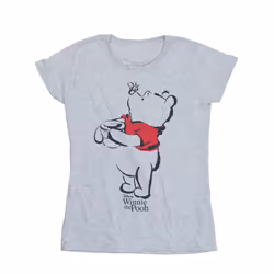 Disney Womens/Ladies Winnie The Pooh Drawing Cotton T-Shirt - XXL, Sports Grey