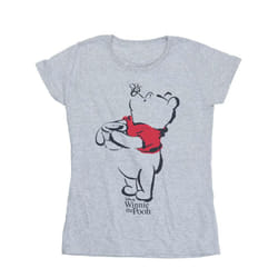 Disney Womens/Ladies Winnie The Pooh Drawing Cotton T-Shirt - XXL, Sports Grey