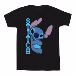 Disney Mens Lilo And Stitch Posing T-Shirt - XXL, Black