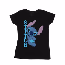 Disney Womens/Ladies Lilo And Stitch Posing Cotton T-Shirt - XXL, Black