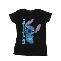 Disney Womens/Ladies Lilo And Stitch Posing Cotton T-Shirt - XXL, Black