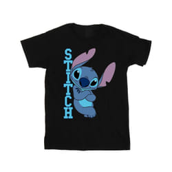 Disney Womens/Ladies Lilo And Stitch Posing Cotton Boyfriend T-Shirt - XXL, Black