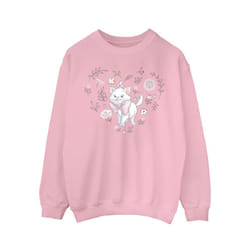 Disney Girls The Aristocats Marie Heart Sweatshirt - 7-8 Years, Baby Pink