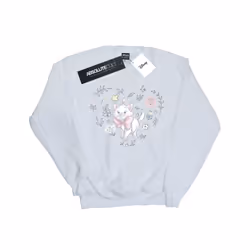 Disney Girls The Aristocats Marie Heart Sweatshirt - 7-8 Years, White