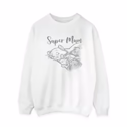 Disney Womens/Ladies Classics Marie Super Mum Sweatshirt - S, White