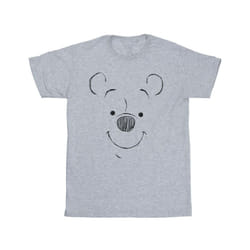 Disney Mens Winnie The Pooh Winnie The Pooh Face T-Shirt - S, Sports Grey