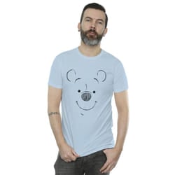 Disney Mens Winnie The Pooh Winnie The Pooh Face T-Shirt - S, Baby Blue