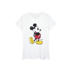 Disney Womens/Ladies Mickey Mouse Classic Kick Cotton T-Shirt - S, White