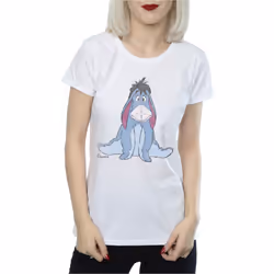 Disney Womens/Ladies Winnie The Pooh Classic Eeyore Cotton T-Shirt - M, White