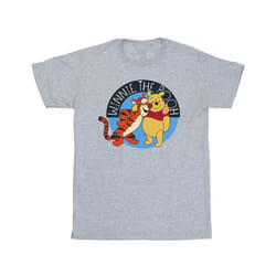 Disney Mens Winnie The Pooh With Tigger T-Shirt - S, Sports Grey
