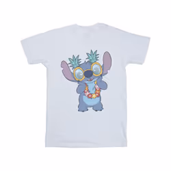 Disney Mens Lilo And Stitch Tropical Fun T-Shirt - S, White