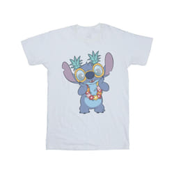 Disney Mens Lilo And Stitch Tropical Fun T-Shirt - S, White
