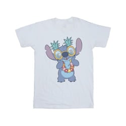 Disney Mens Lilo And Stitch Tropical Fun T-Shirt - L, White
