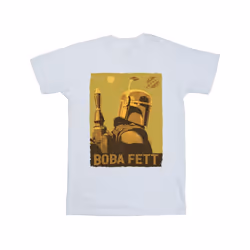 Star Wars Mens The Book Of Boba Fett Planetary Stare T-Shirt - S, White