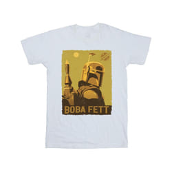 Star Wars Mens The Book Of Boba Fett Planetary Stare T-Shirt - S, White
