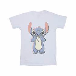 Disney Mens Lilo And Stitch Big Print T-Shirt - L, White