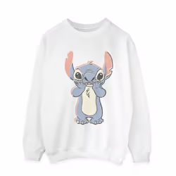 Disney Mens Lilo And Stitch Big Print Sweatshirt - XXL, White