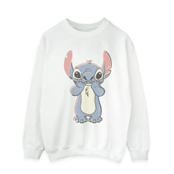 Disney Mens Lilo And Stitch Big Print Sweatshirt - XXL, White