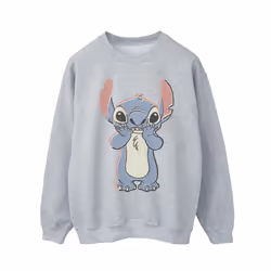 Disney Mens Lilo And Stitch Big Print Sweatshirt - XXL, Sports Grey