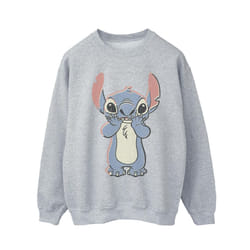 Disney Mens Lilo And Stitch Big Print Sweatshirt - XXL, Sports Grey