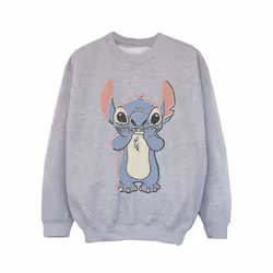 Disney Girls Lilo And Stitch Big Print Sweatshirt - 9-11 Years, Sports Grey