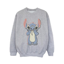 Disney Girls Lilo And Stitch Big Print Sweatshirt - 9-11 Years, Sports Grey
