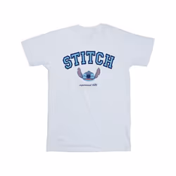 Disney Mens Lilo And Stitch Collegial T-Shirt - XXL, White