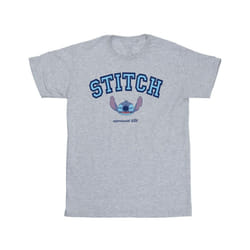 Disney Mens Lilo And Stitch Collegial T-Shirt - L, Sports Grey