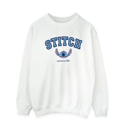 Disney Mens Lilo And Stitch Collegial Sweatshirt - XL, White