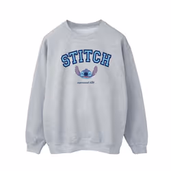 Disney Mens Lilo And Stitch Collegial Sweatshirt - XXL, Sports Grey