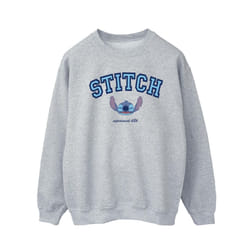 Disney Mens Lilo And Stitch Collegial Sweatshirt - XXL, Sports Grey