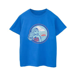 Disney Girls Moana Sunset Cotton T-Shirt - 5-6 Years, Royal Blue