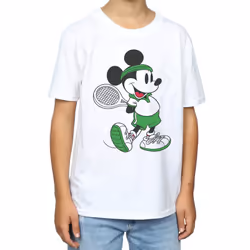 Disney Boys Mickey Mouse Tennis T-Shirt - 3-4 Years, White