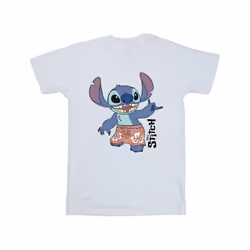 Disney Mens Lilo & Stitch Bermuda Shorts T-Shirt - L, White