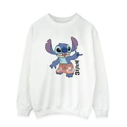 Disney Mens Lilo & Stitch Bermuda Shorts Sweatshirt - XXL, White