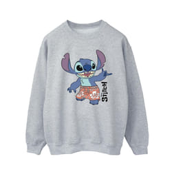Disney Mens Lilo & Stitch Bermuda Shorts Sweatshirt - S, Sports Grey