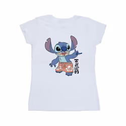 Disney Womens/Ladies Lilo & Stitch Bermuda Shorts Cotton T-Shirt - M, White