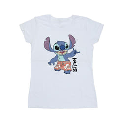 Disney Womens/Ladies Lilo & Stitch Bermuda Shorts Cotton T-Shirt - M, White