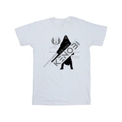 Star Wars Mens Obi-Wan Kenobi Jedi Knight T-Shirt - XL, White
