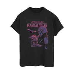 Star Wars Womens/Ladies The Mandalorian Hello Friend Cotton Boyfriend T-Shirt - S, Black