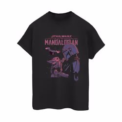 Star Wars Womens/Ladies The Mandalorian Hello Friend Cotton Boyfriend T-Shirt - XXL, Black